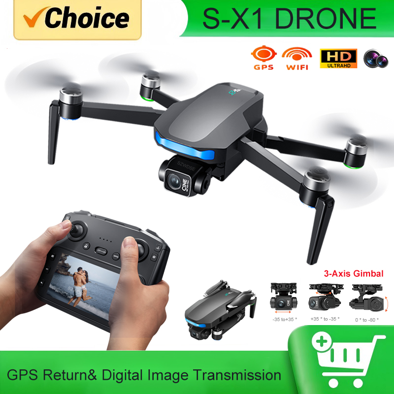 Drone Camera Professional - Drone GPS S-X1 MAX com estabilizador