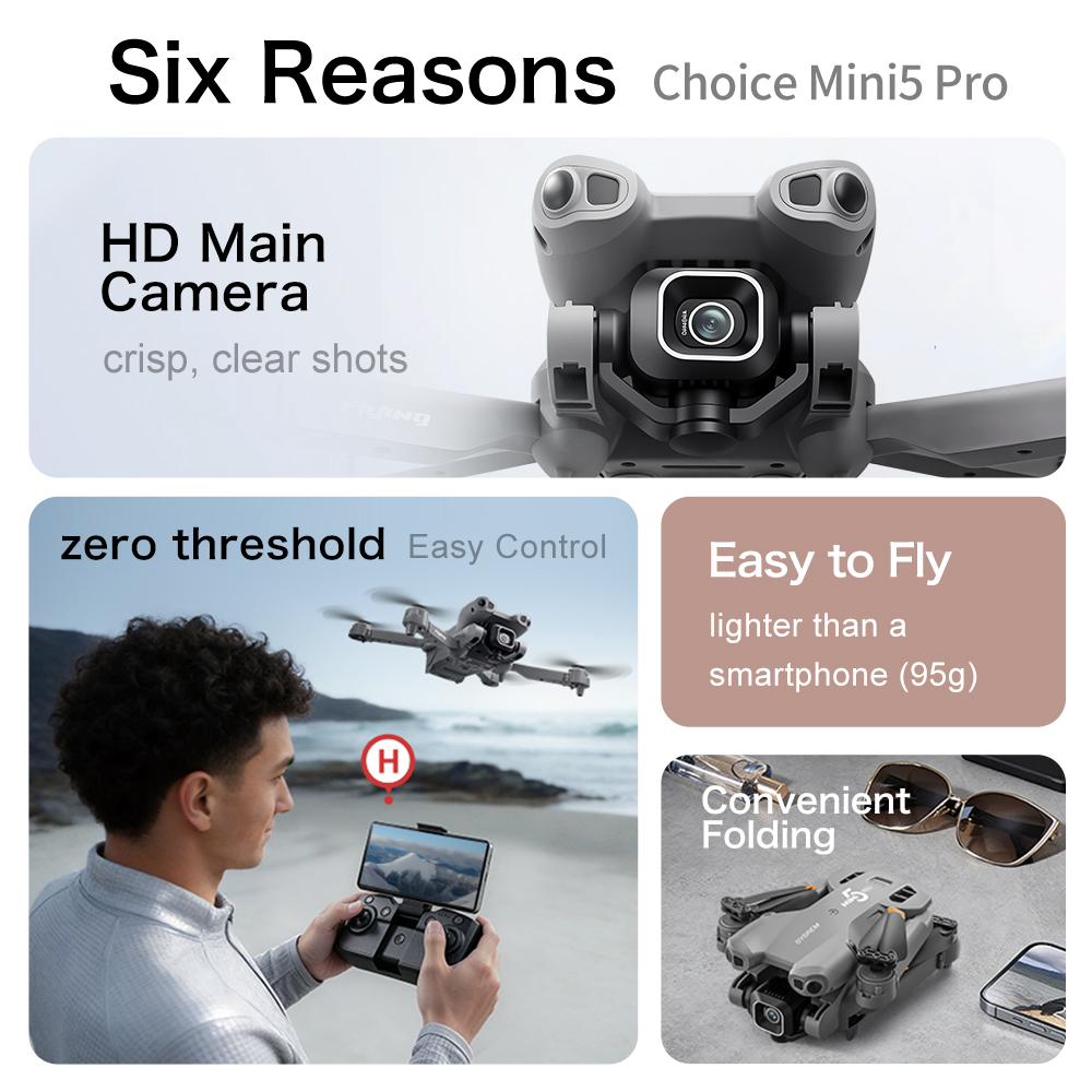 Drone Original Mini 5 8K HD co - Drone Camera Vlog avaliação e preço